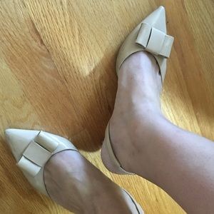 Beige Kate Spade sling backs